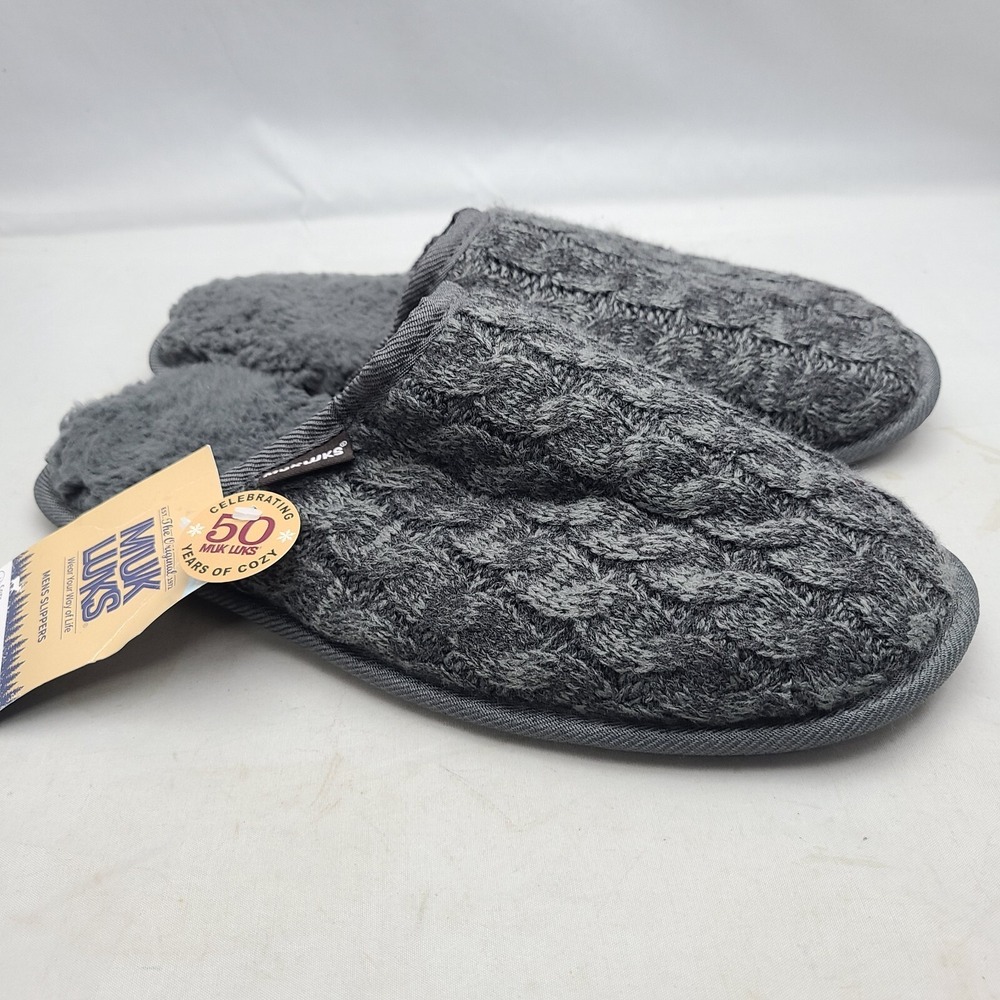 MUK LUKS Gavin Scuff Slipper Men's Slipper Size Large New With Tags